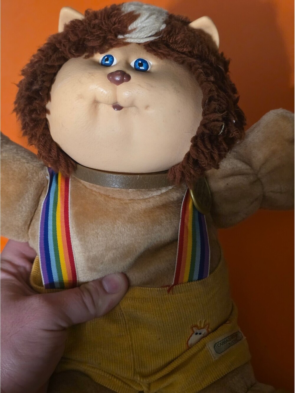 Cabbage Patch Kids Koosas Kitty Cat 1983 Coleco Vintage Doll Brown Hair & Eyes